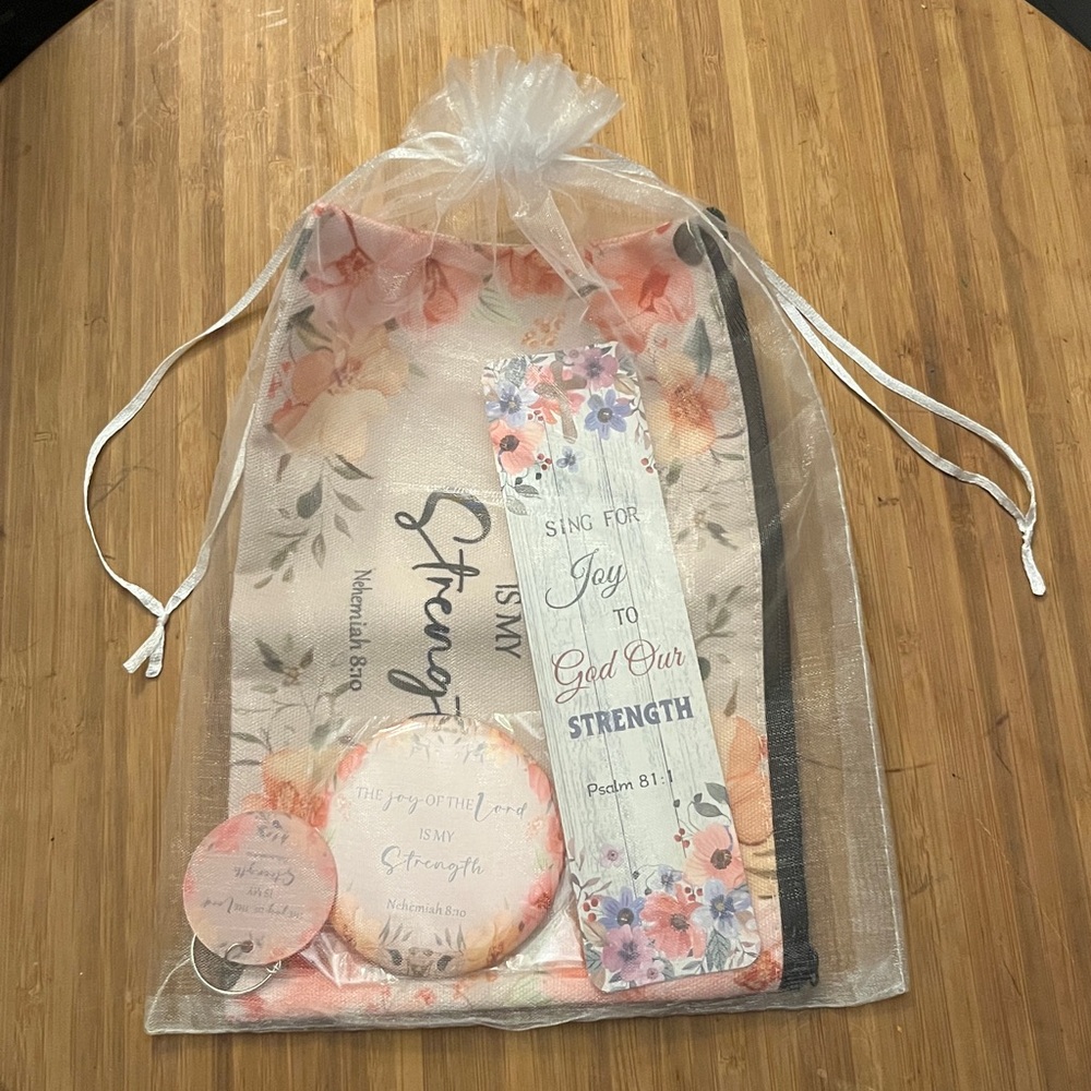 Floral Inspirational Pouch Set Religious Gifts